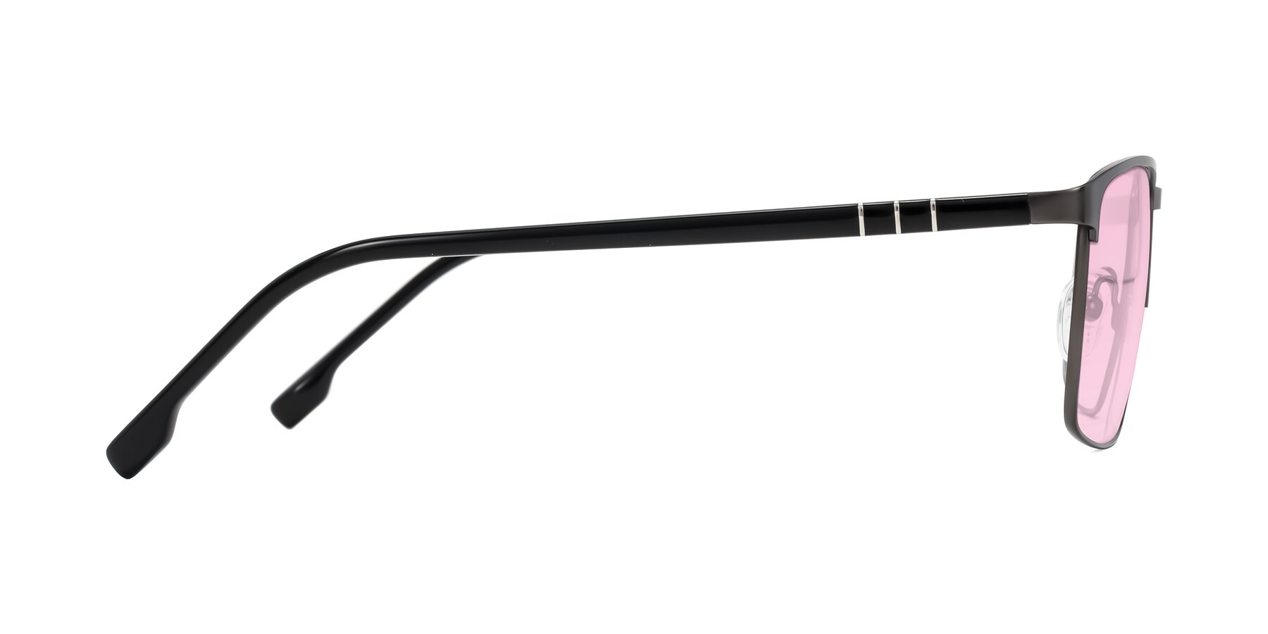 Side of Sampit in Gunmetal with Light Pink Tinted Lenses