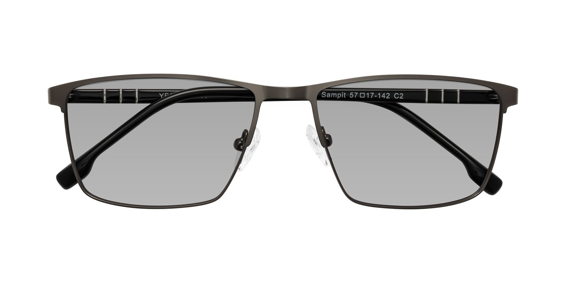 Folded Front of Sampit in Gunmetal with Light Gray Tinted Lenses