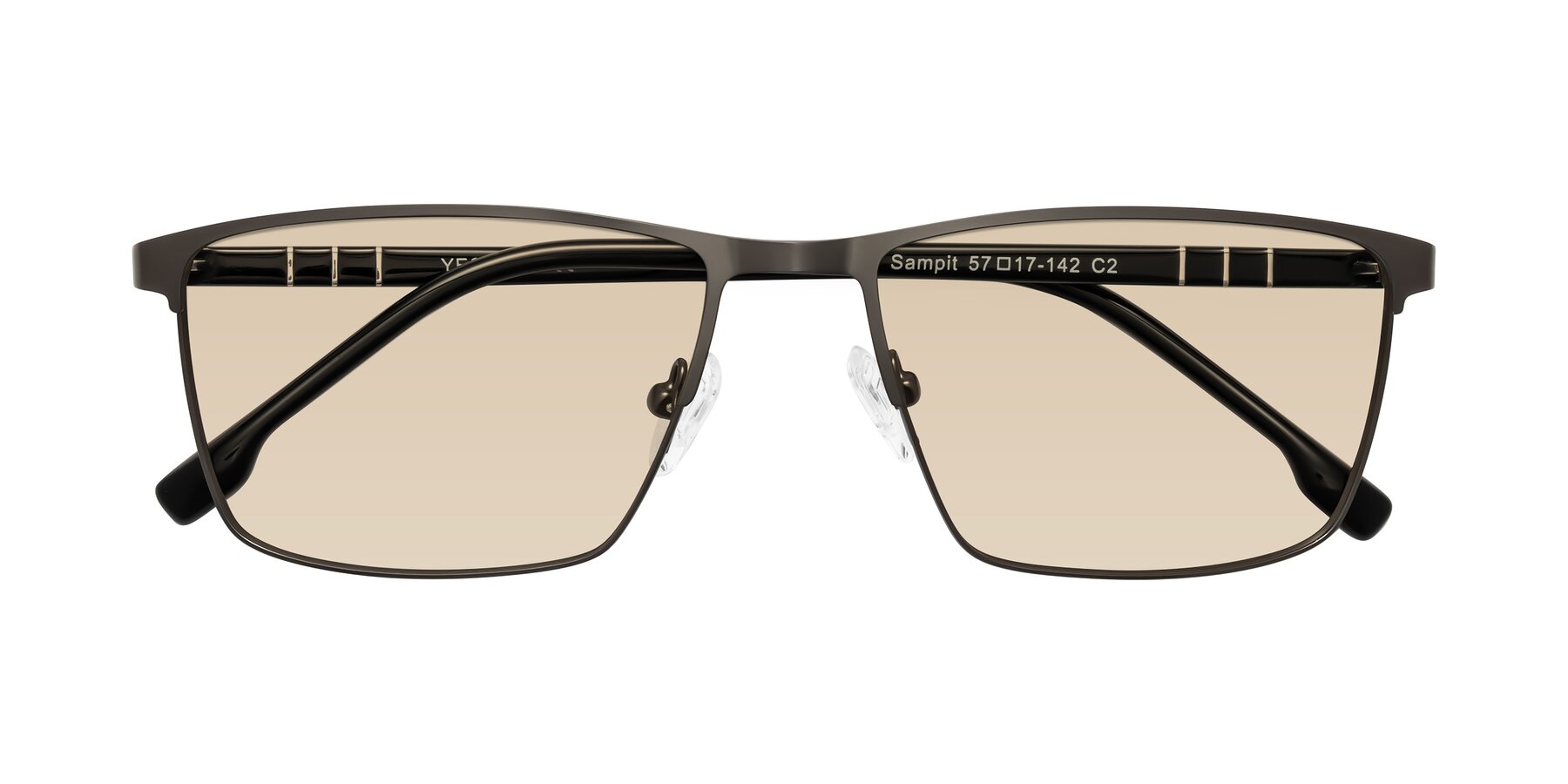 Folded Front of Sampit in Gunmetal with Light Brown Tinted Lenses
