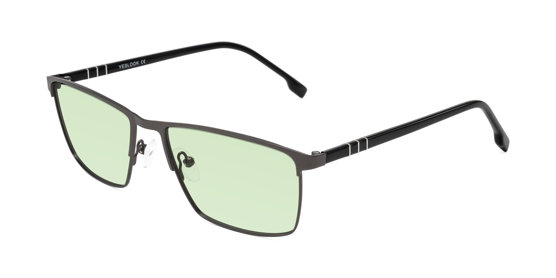Angle of Sampit in Gunmetal with Light Green Tinted Lenses