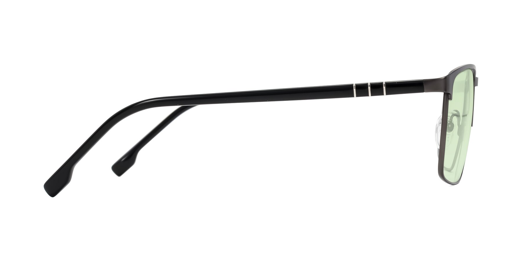 Side of Sampit in Gunmetal with Light Green Tinted Lenses