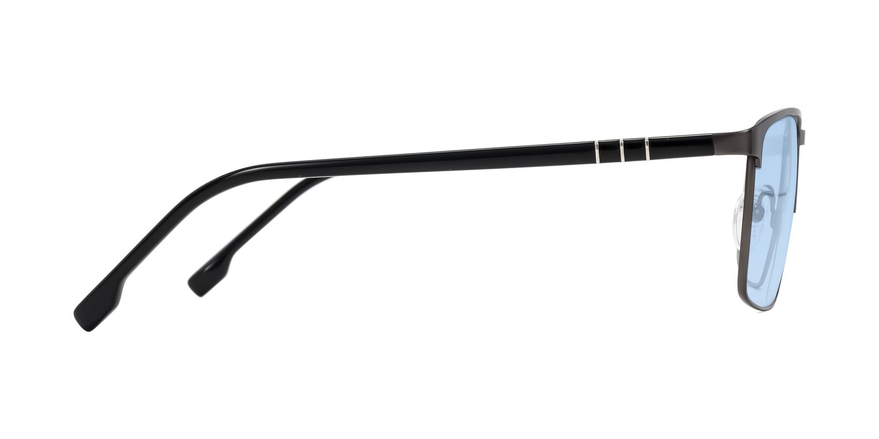 Side of Sampit in Gunmetal with Light Blue Tinted Lenses