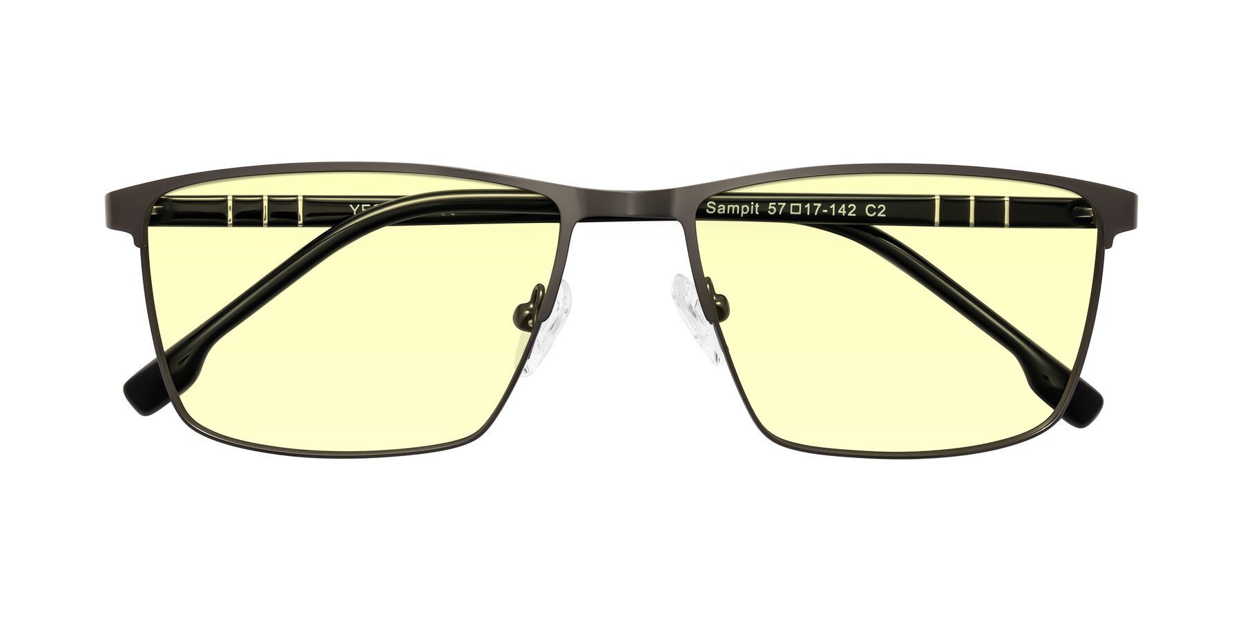 Folded Front of Sampit in Gunmetal with Light Yellow Tinted Lenses