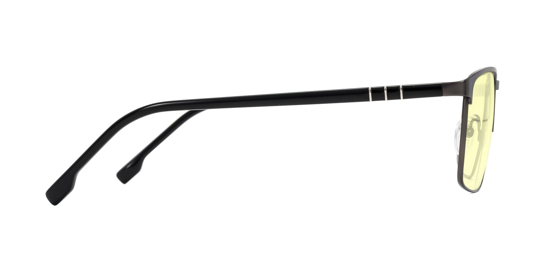 Side of Sampit in Gunmetal with Light Yellow Tinted Lenses