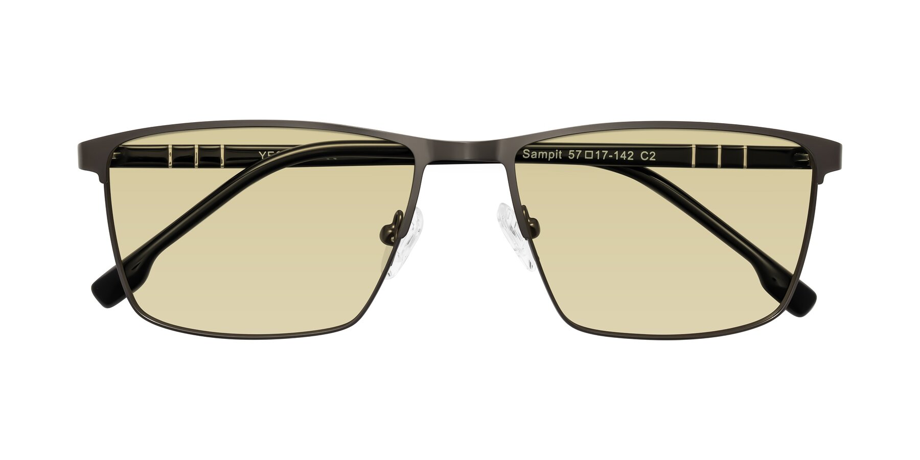 Folded Front of Sampit in Gunmetal with Light Champagne Tinted Lenses
