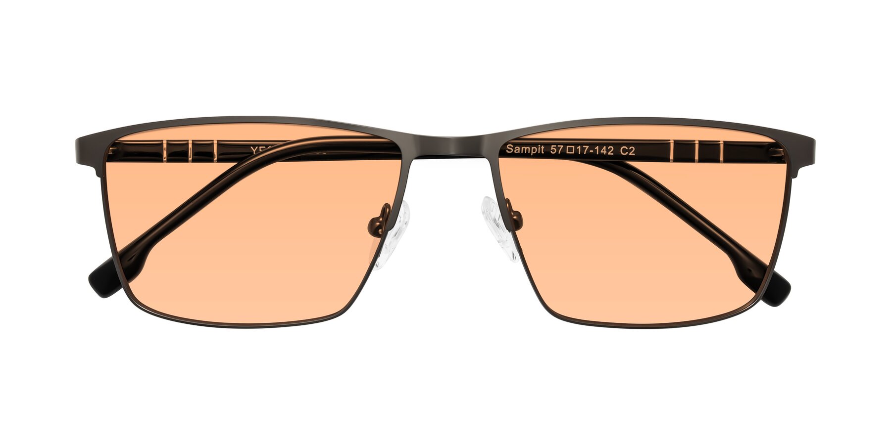 Folded Front of Sampit in Gunmetal with Light Orange Tinted Lenses