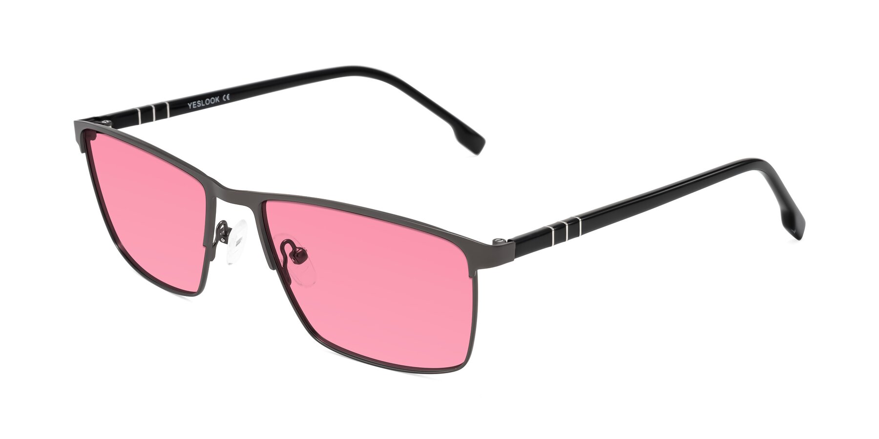 Angle of Sampit in Gunmetal with Pink Tinted Lenses
