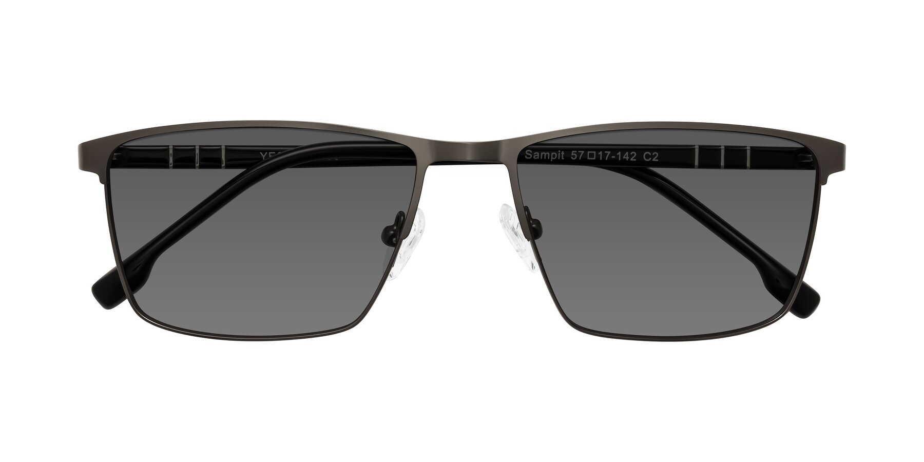 Folded Front of Sampit in Gunmetal with Medium Gray Tinted Lenses