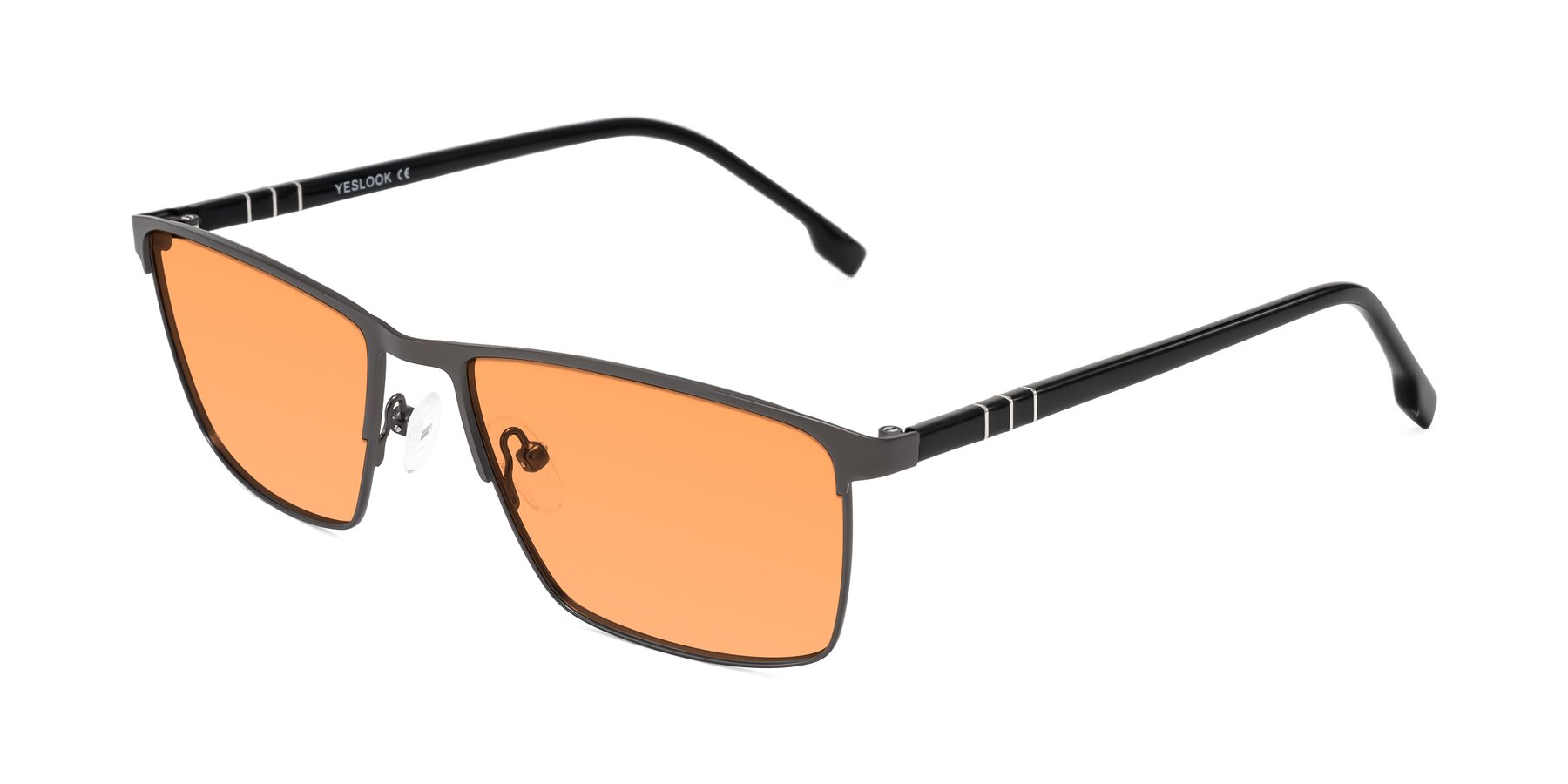 Angle of Sampit in Gunmetal with Medium Orange Tinted Lenses