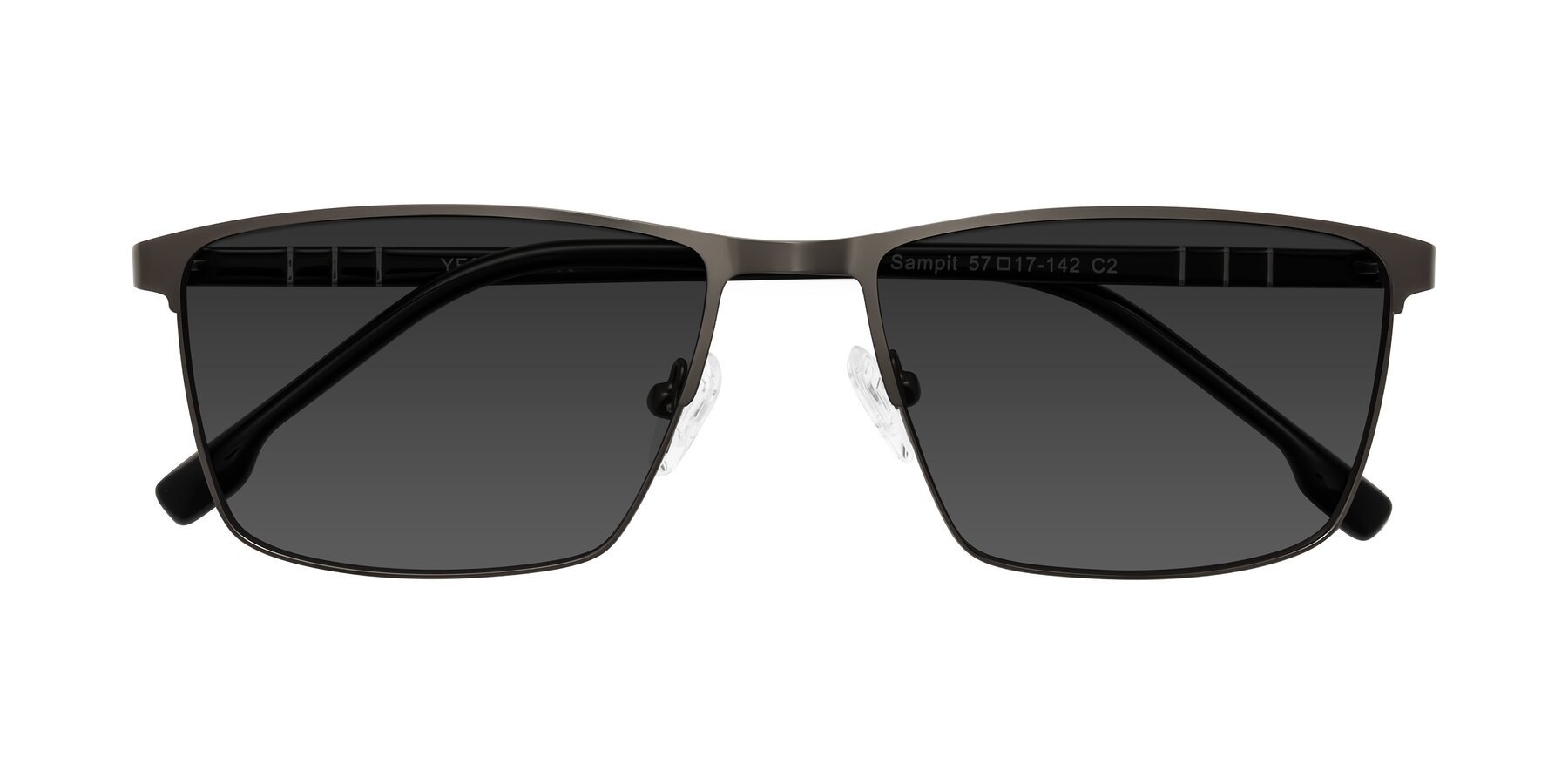 Folded Front of Sampit in Gunmetal with Gray Tinted Lenses