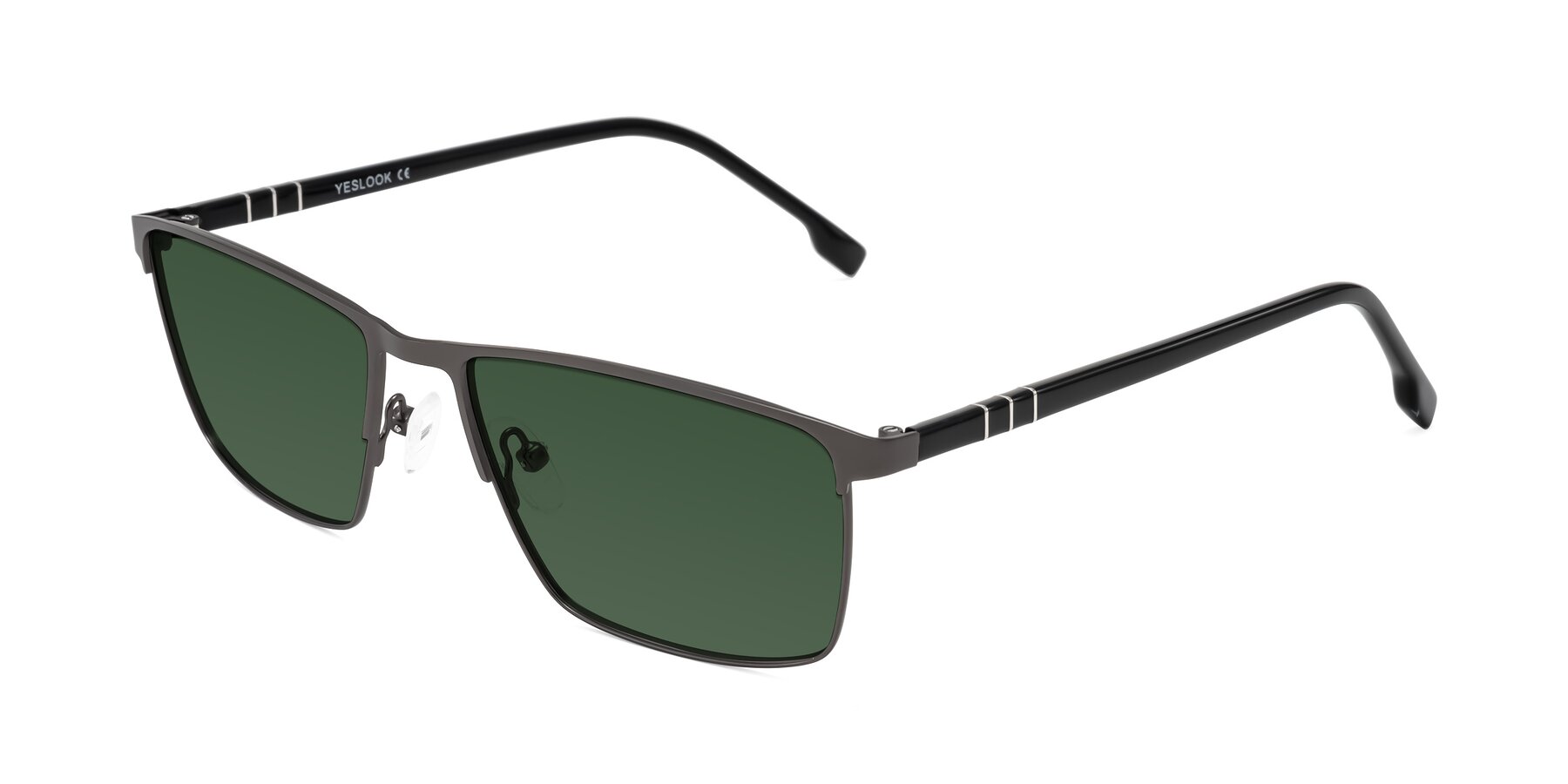 Angle of Sampit in Gunmetal with Green Tinted Lenses