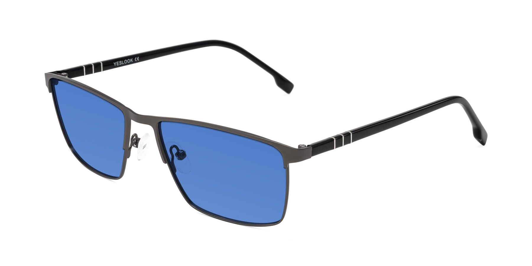 Angle of Sampit in Gunmetal with Blue Tinted Lenses