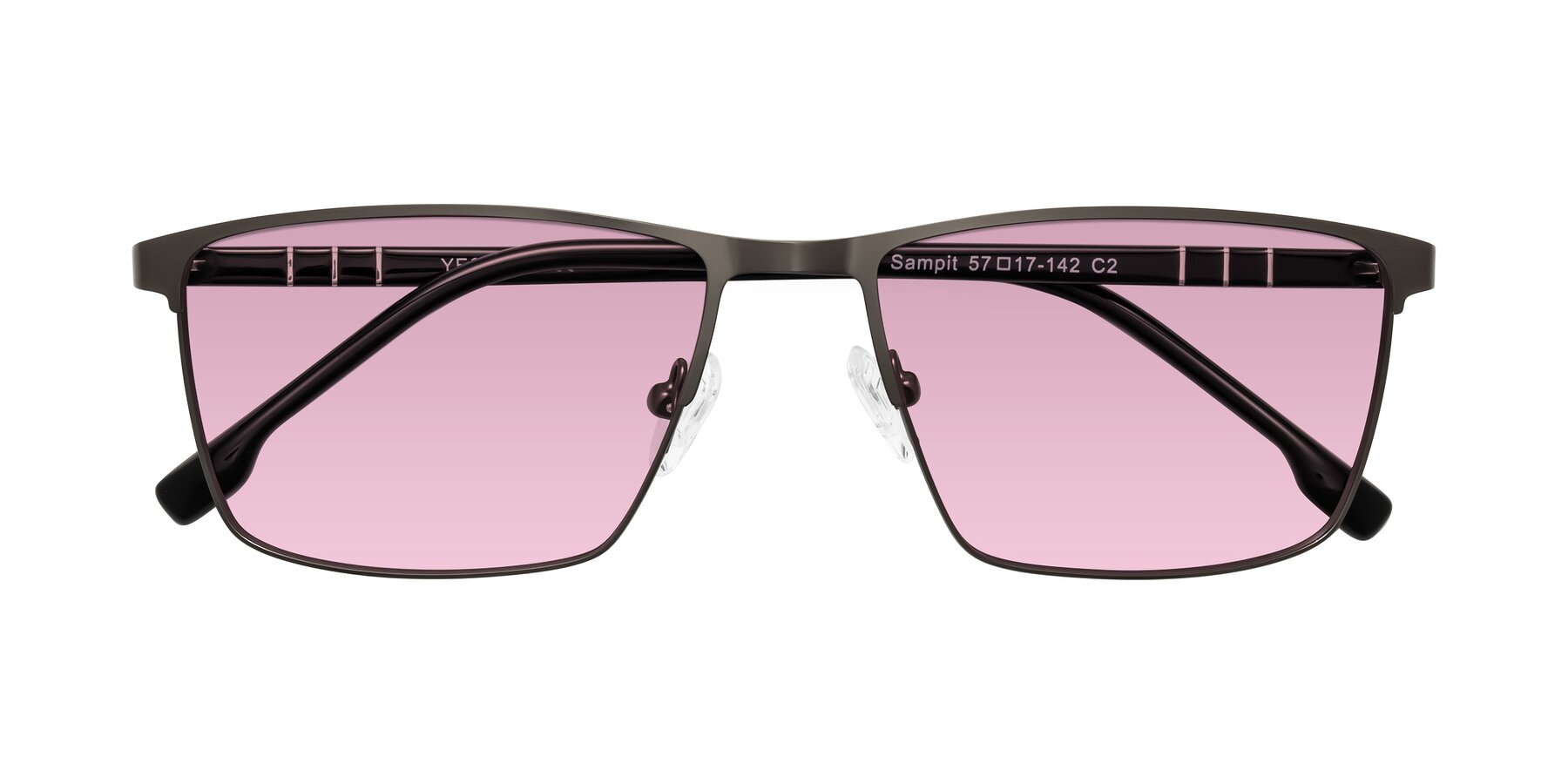 Folded Front of Sampit in Gunmetal with Light Wine Tinted Lenses