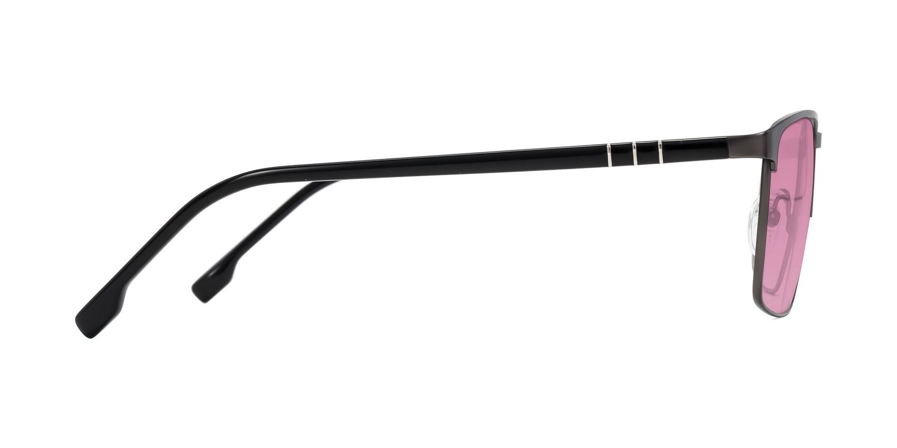 Side of Sampit in Gunmetal with Medium Wine Tinted Lenses