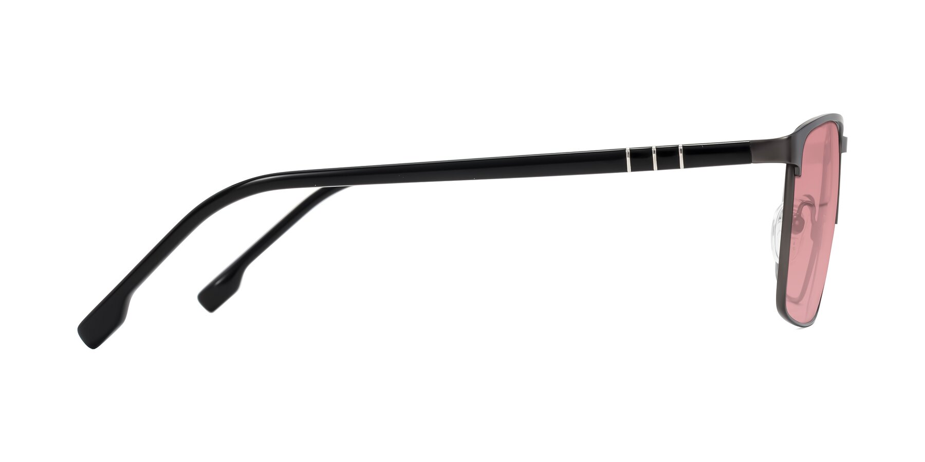 Side of Sampit in Gunmetal with Medium Garnet Tinted Lenses