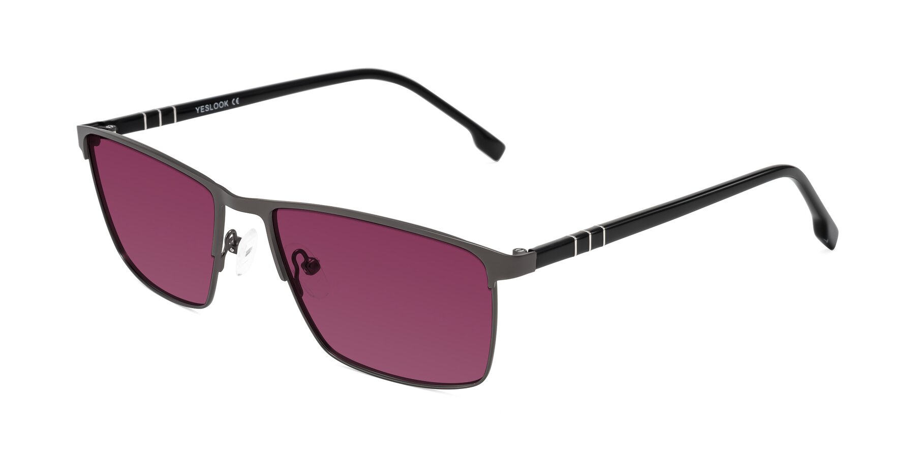 Angle of Sampit in Gunmetal with Wine Tinted Lenses
