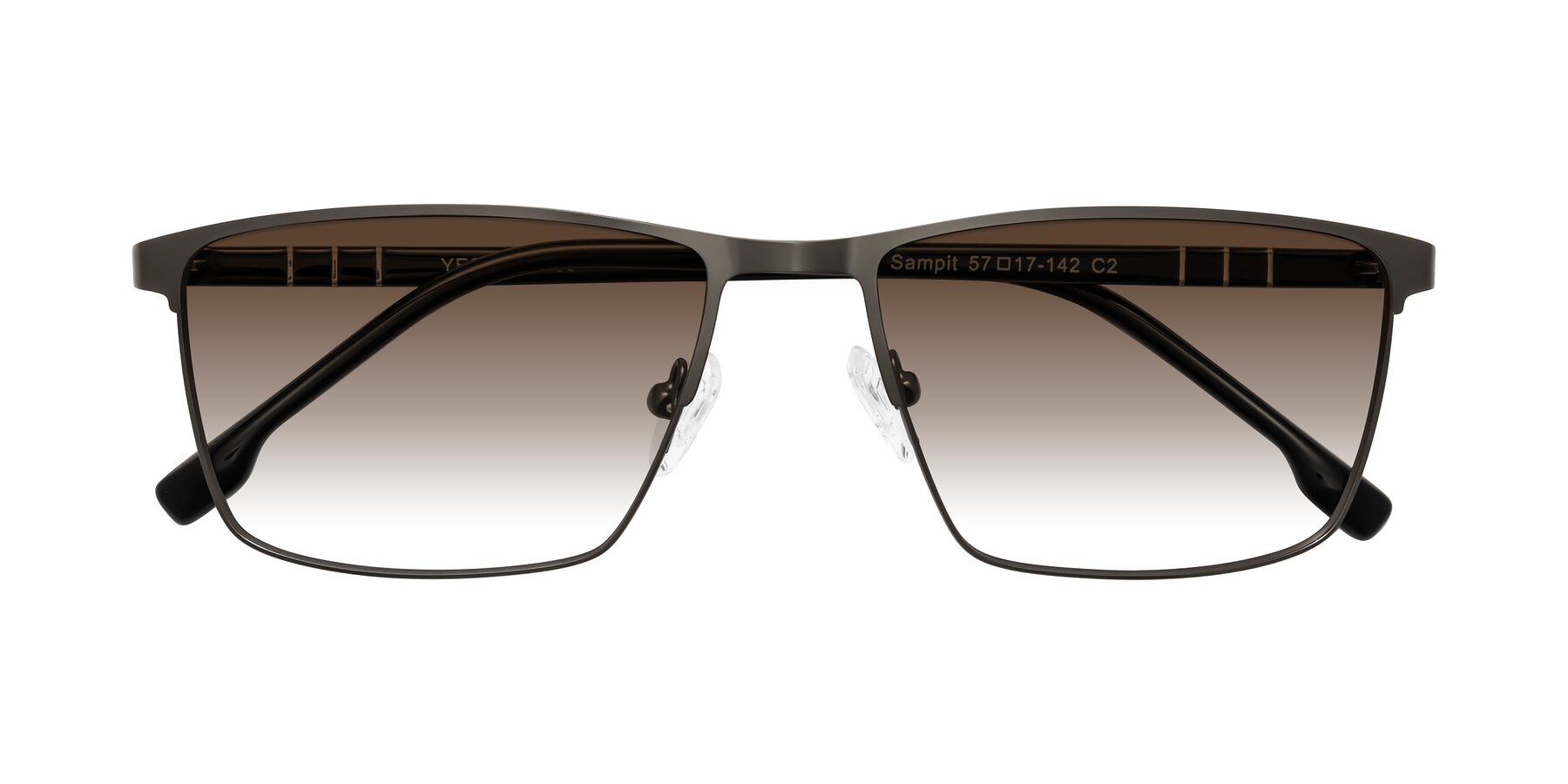 Folded Front of Sampit in Gunmetal with Brown Gradient Lenses