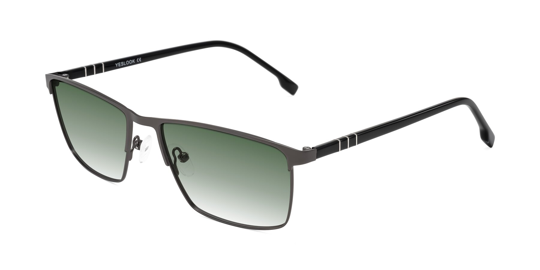 Angle of Sampit in Gunmetal with Green Gradient Lenses
