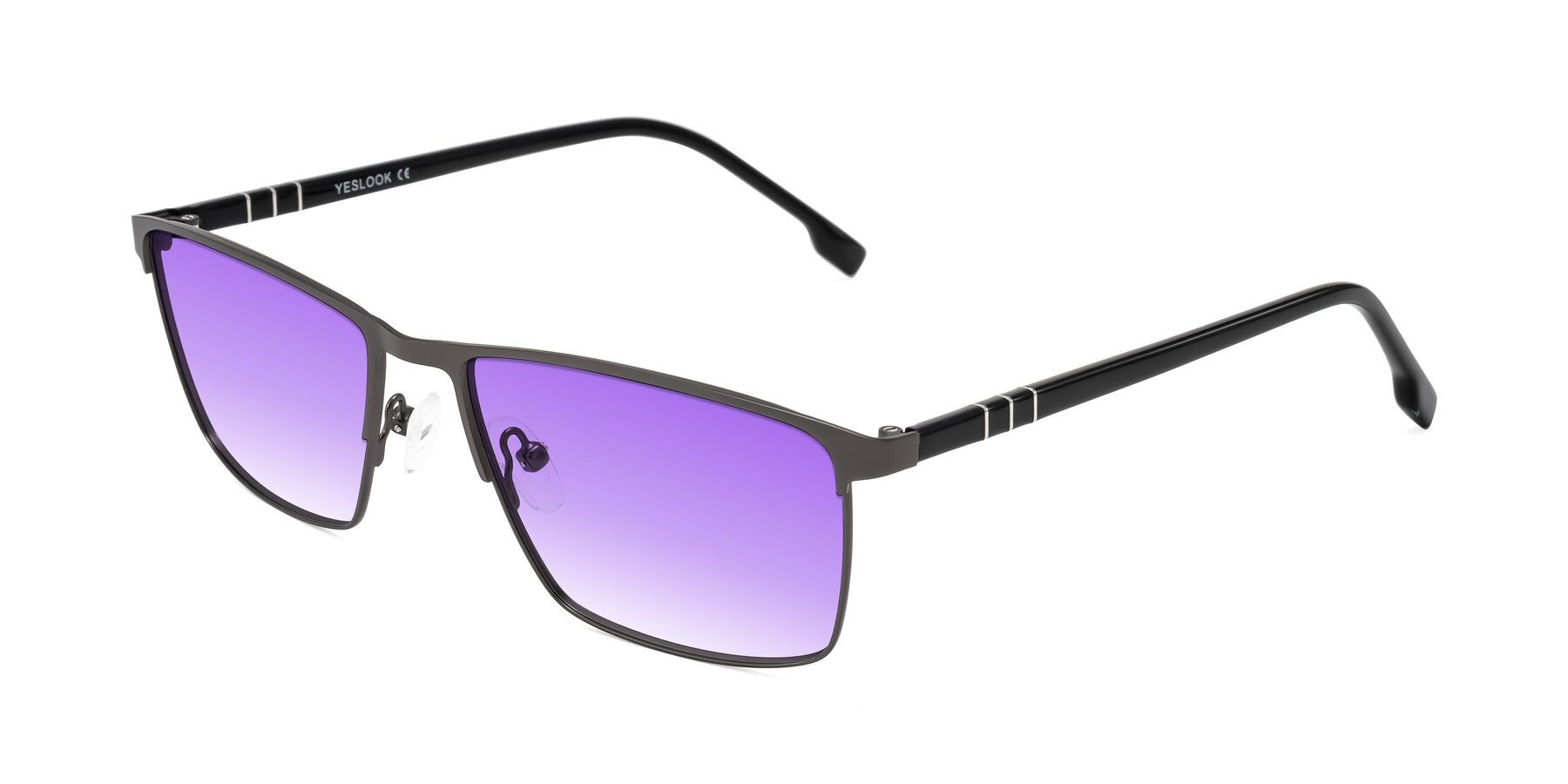 Angle of Sampit in Gunmetal with Purple Gradient Lenses