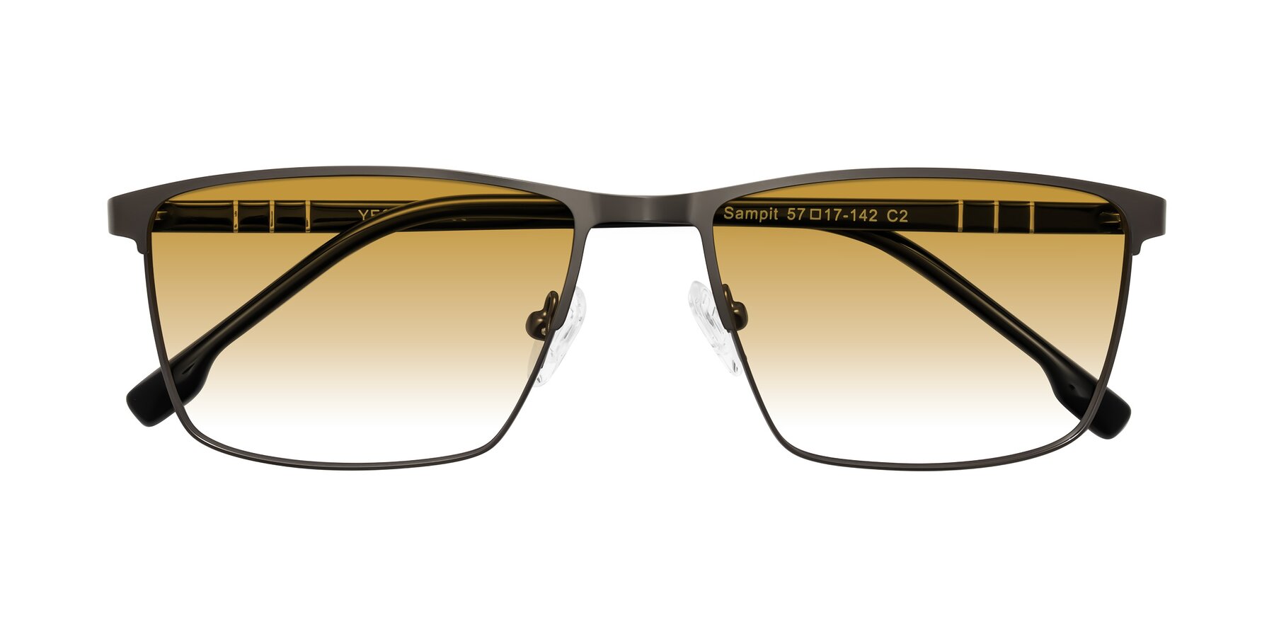 Folded Front of Sampit in Gunmetal with Champagne Gradient Lenses