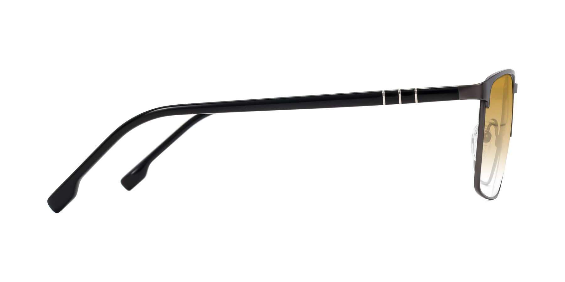 Side of Sampit in Gunmetal with Champagne Gradient Lenses