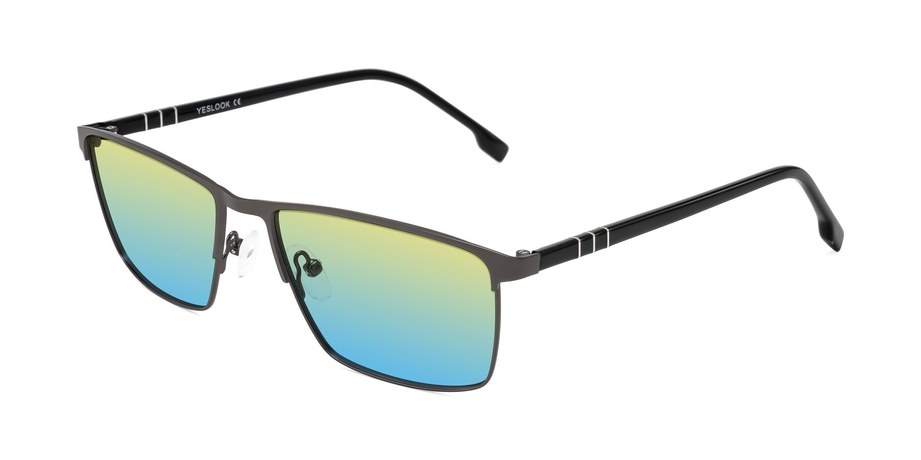 Angle of Sampit in Gunmetal with Yellow / Blue Gradient Lenses
