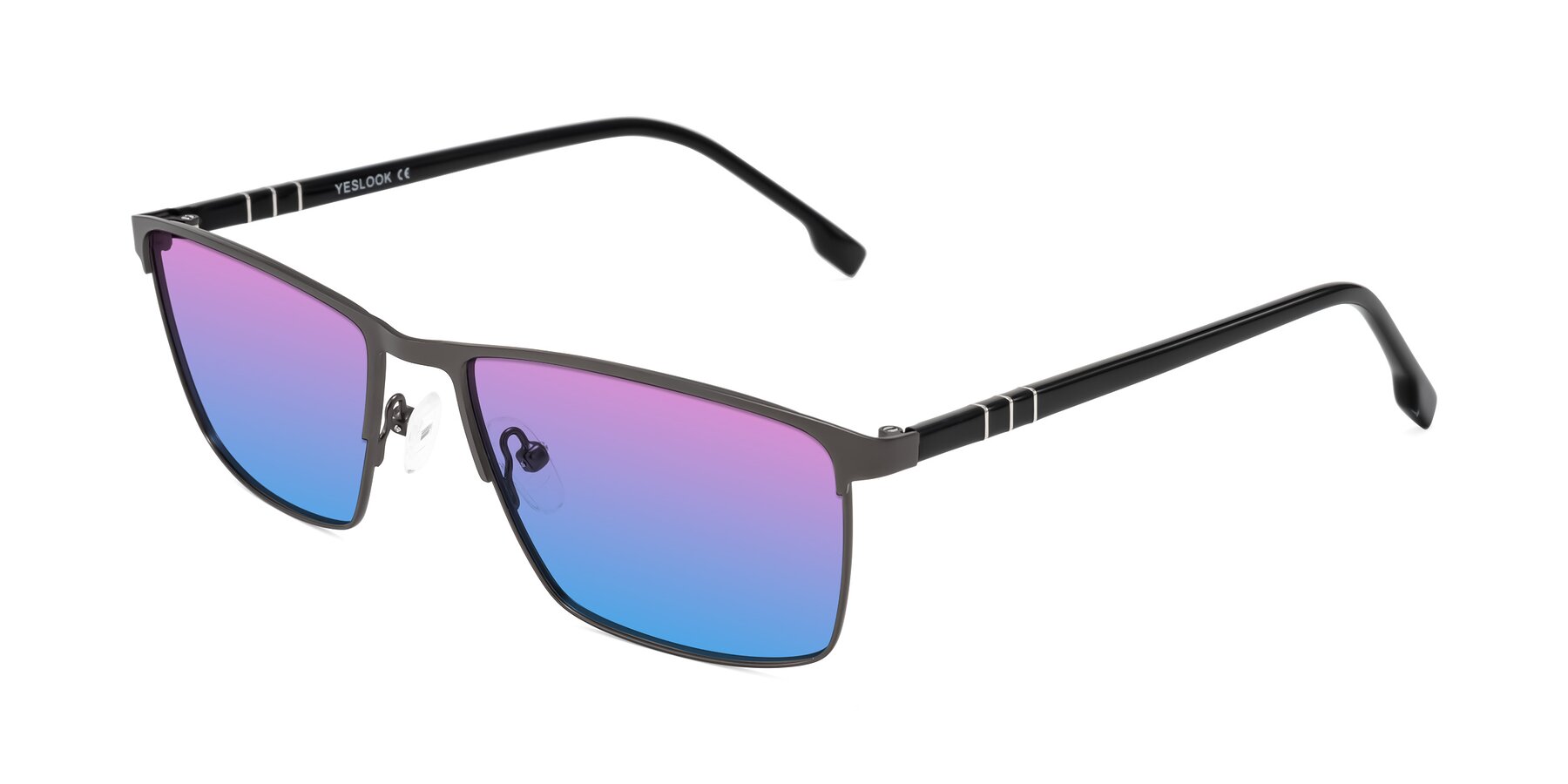 Angle of Sampit in Gunmetal with Pink / Blue Gradient Lenses