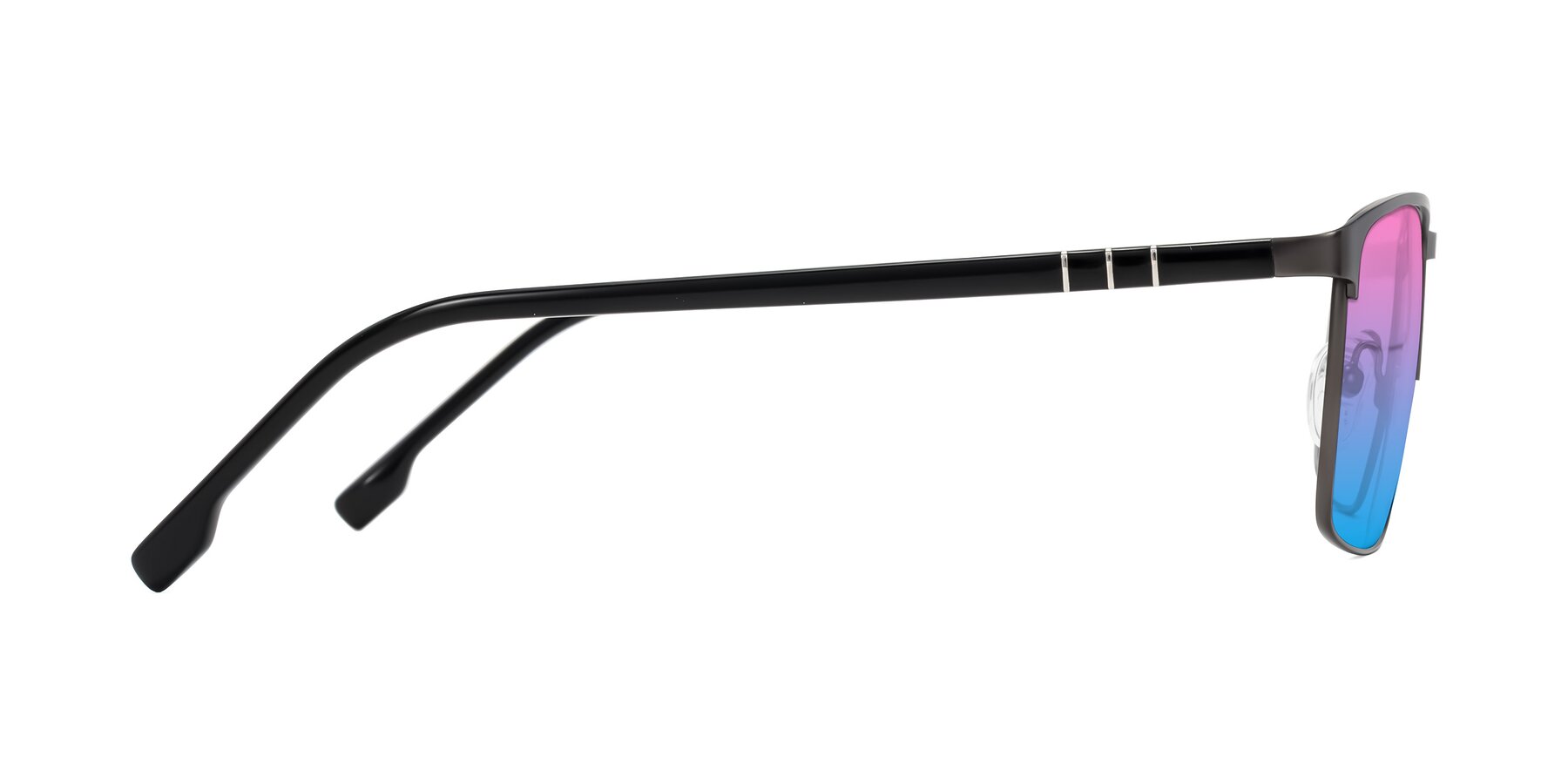 Side of Sampit in Gunmetal with Pink / Blue Gradient Lenses