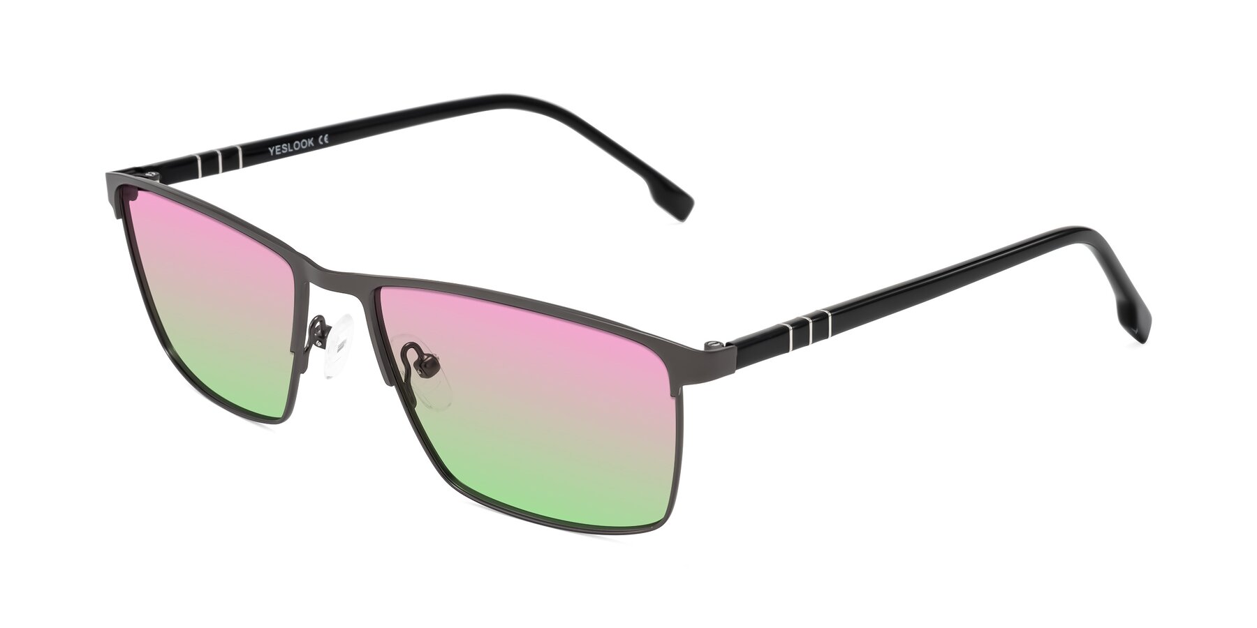 Angle of Sampit in Gunmetal with Pink / Green Gradient Lenses