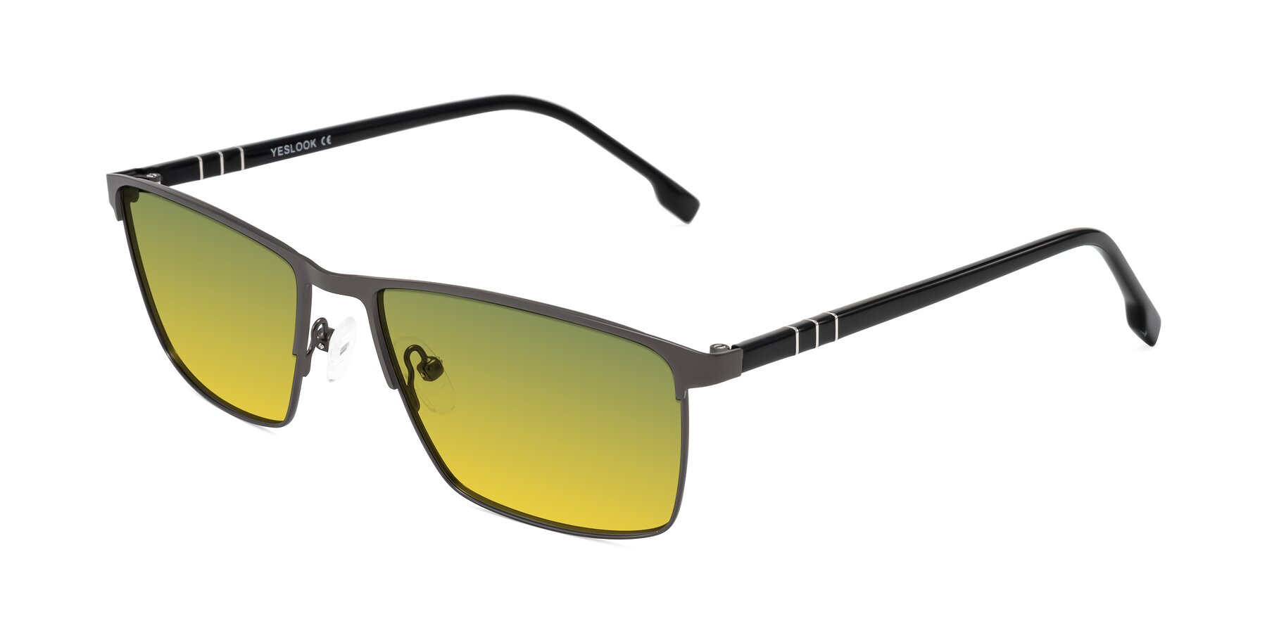 Angle of Sampit in Gunmetal with Green / Yellow Gradient Lenses