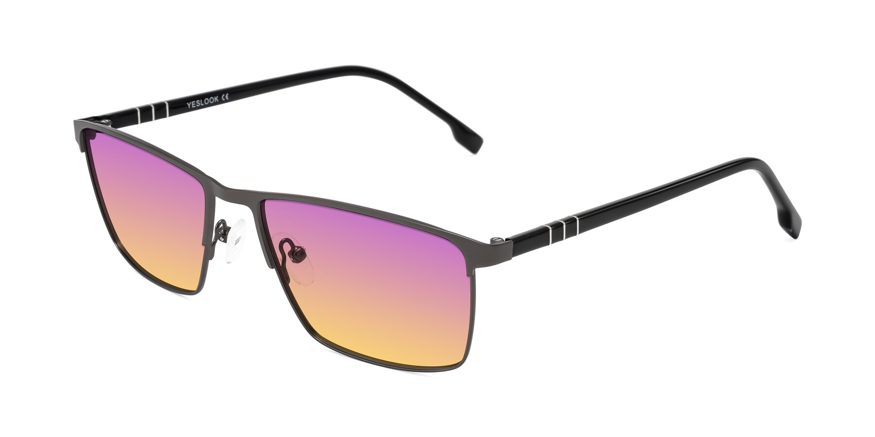 Angle of Sampit in Gunmetal with Purple / Yellow Gradient Lenses