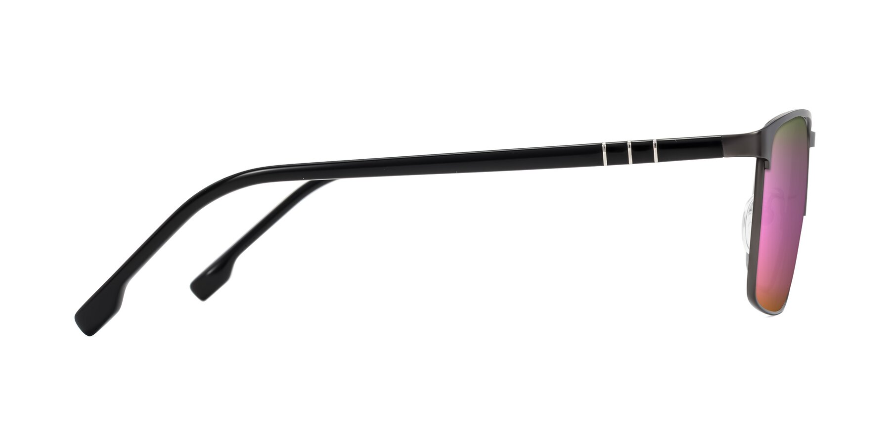 Side of Sampit in Gunmetal with Pink Mirrored Lenses