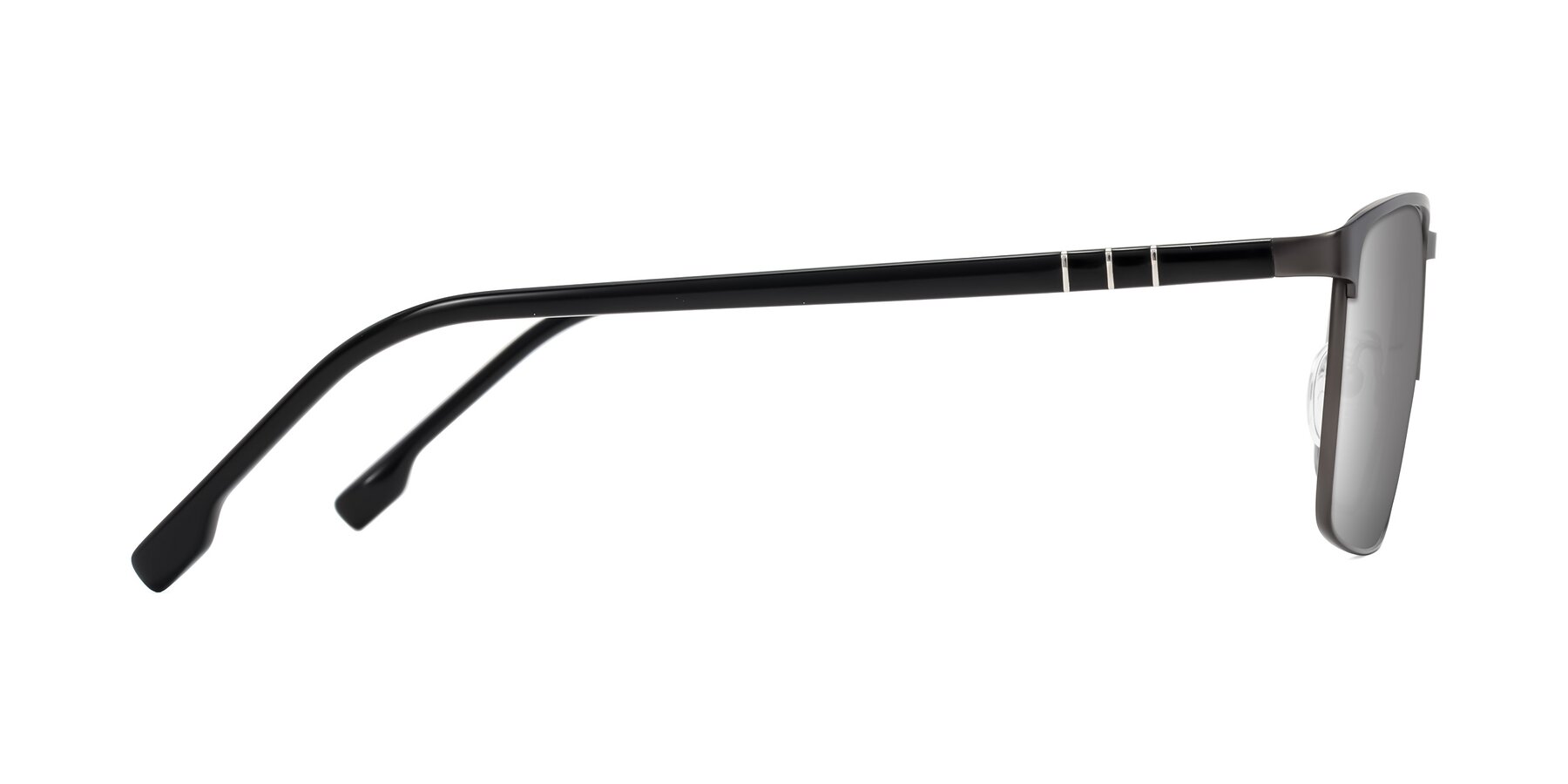 Side of Sampit in Gunmetal with Silver Mirrored Lenses