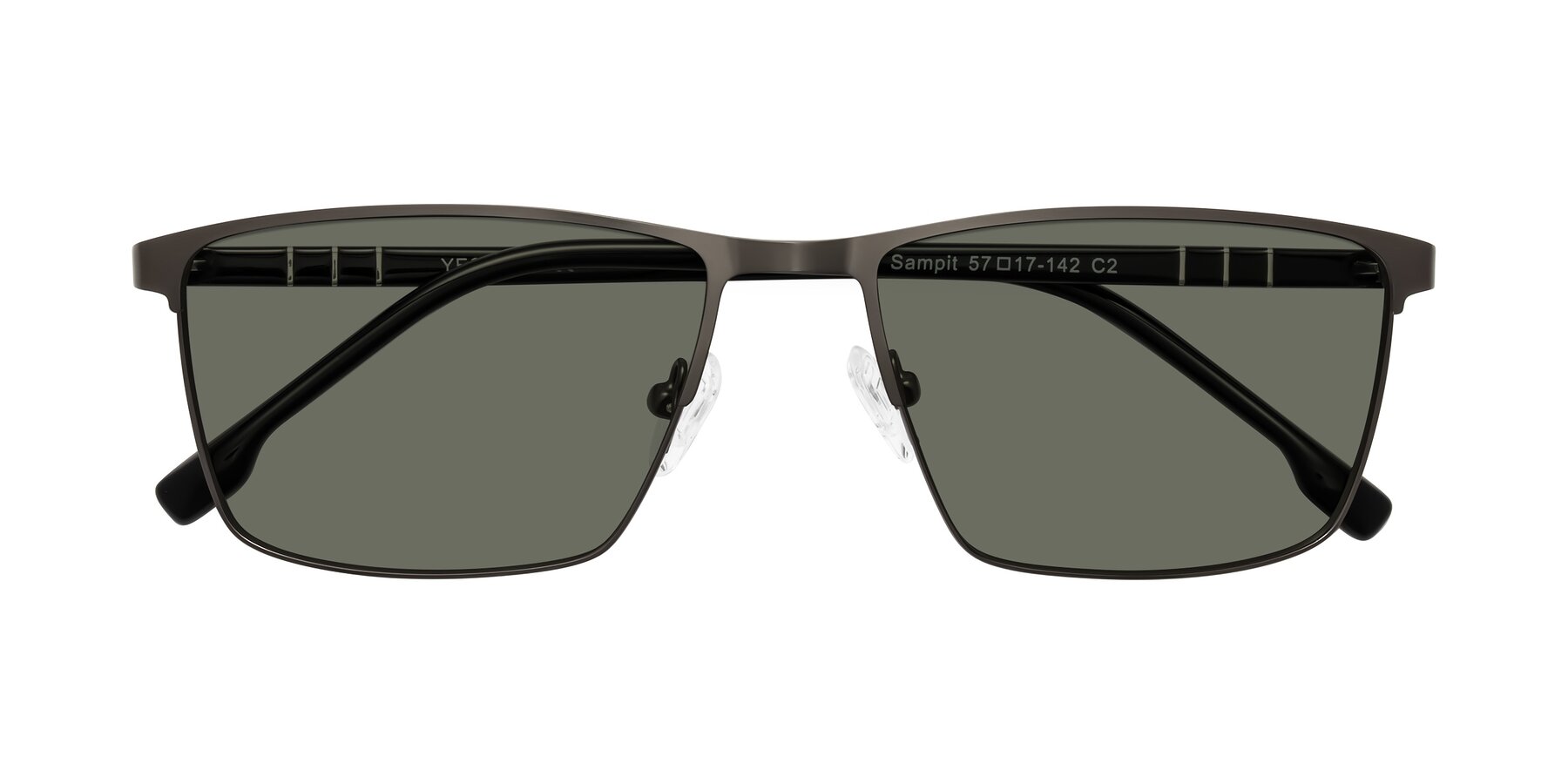 Folded Front of Sampit in Gunmetal with Gray Polarized Lenses
