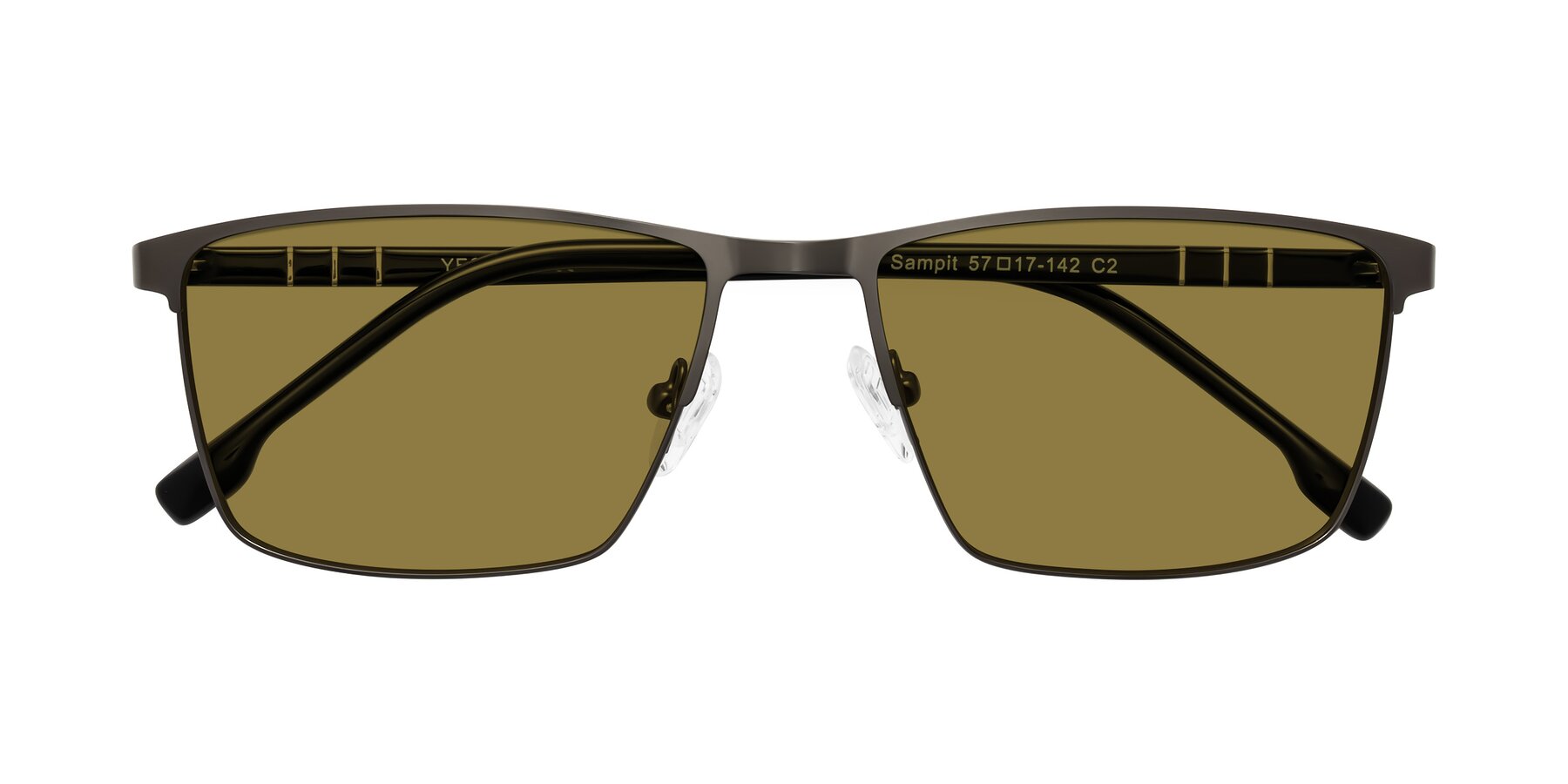 Folded Front of Sampit in Gunmetal with Brown Polarized Lenses