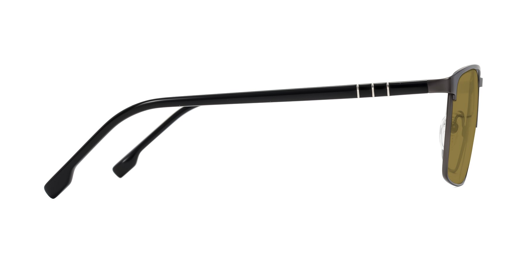 Side of Sampit in Gunmetal with Brown Polarized Lenses