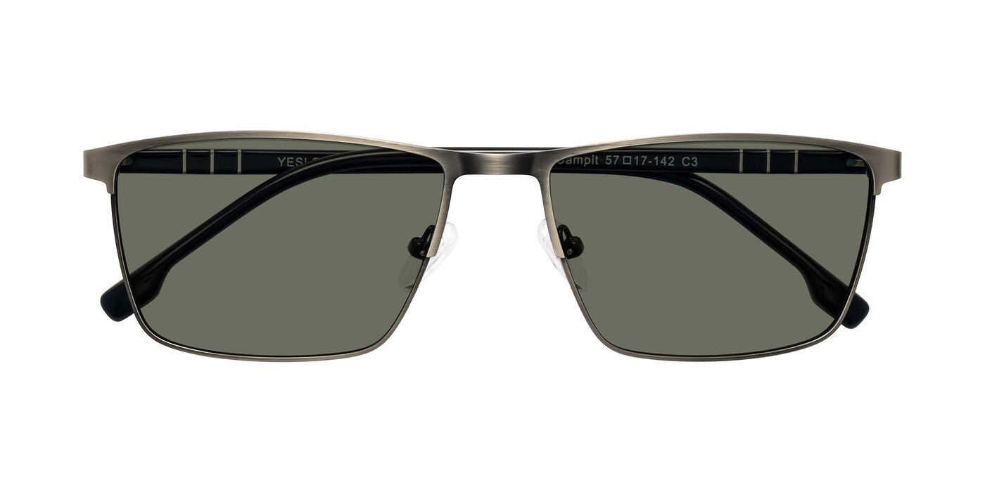 Sampit - Brushed Silver Polarized Sunglasses