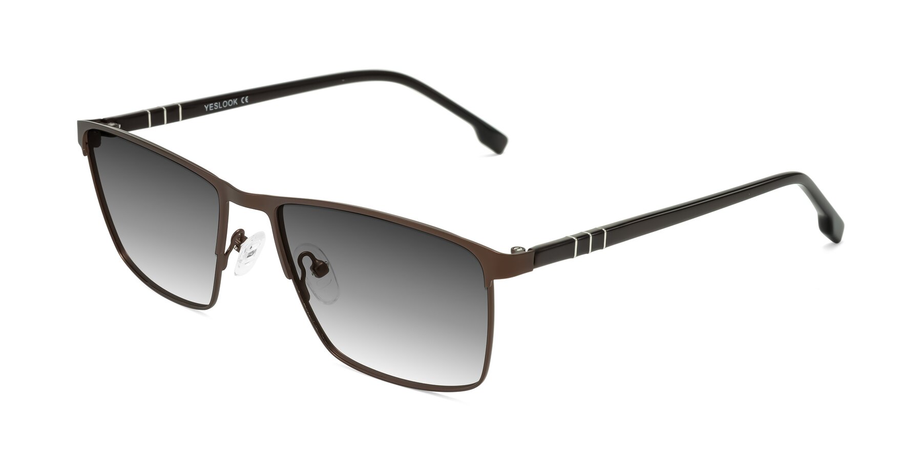 Angle of Sampit in Matte Brown with Gray Gradient Lenses