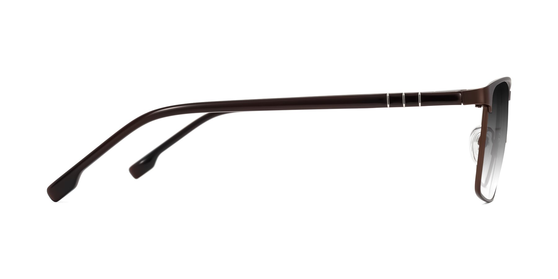 Side of Sampit in Matte Brown with Gray Gradient Lenses