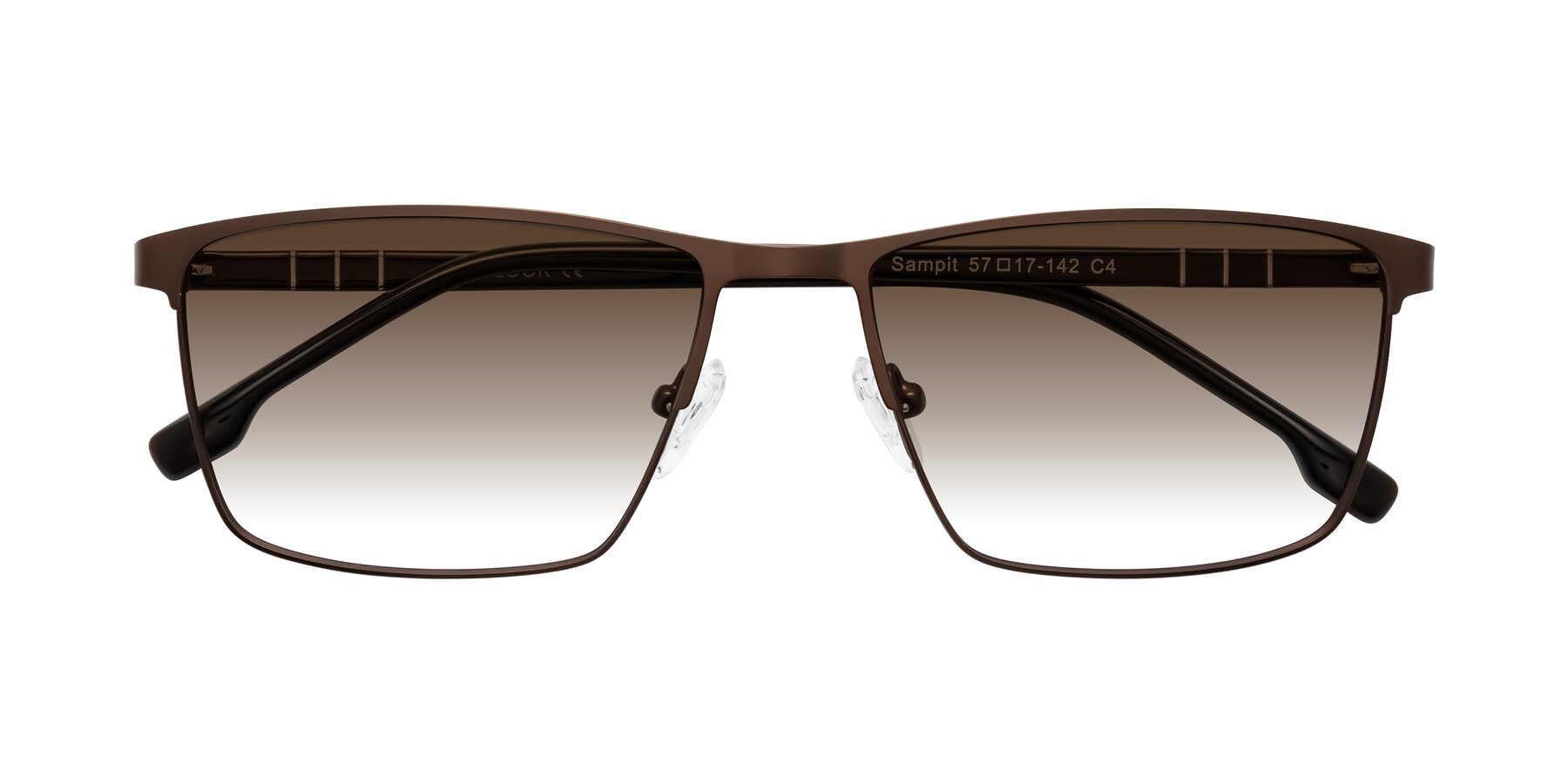 Folded Front of Sampit in Matte Brown with Brown Gradient Lenses