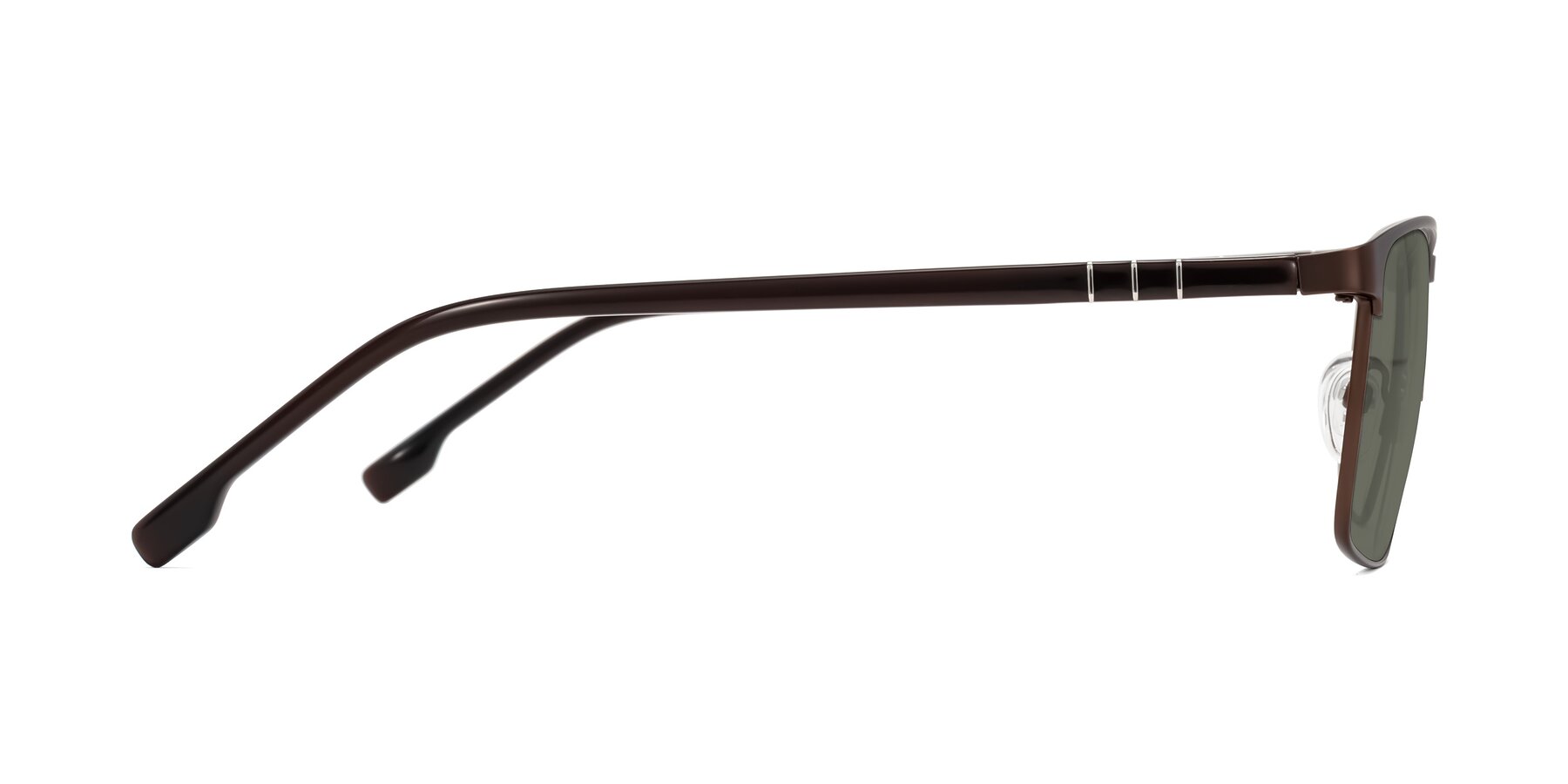 Side of Sampit in Matte Brown with Gray Polarized Lenses