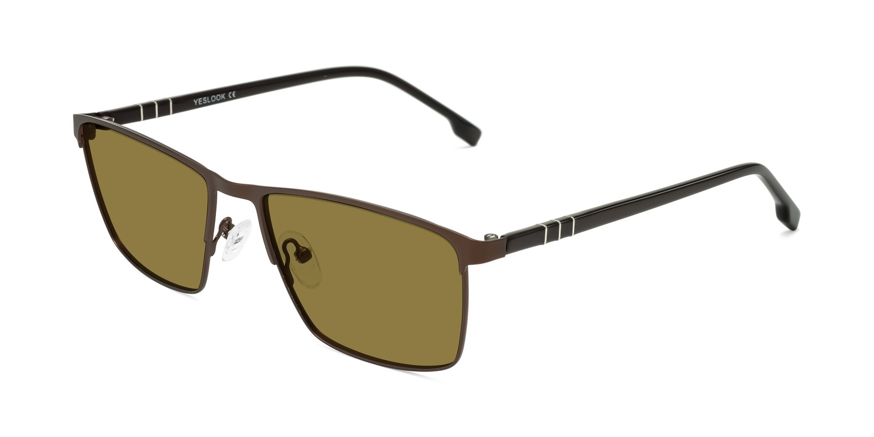 Angle of Sampit in Matte Brown with Brown Polarized Lenses