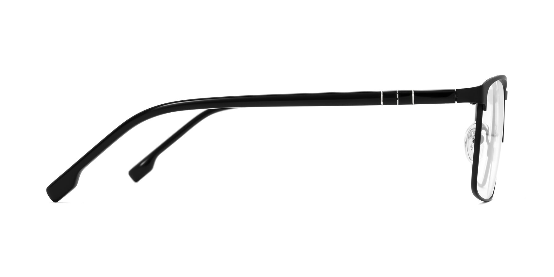 Side of Sampit in Matte Black with Clear Blue Light Blocking Lenses