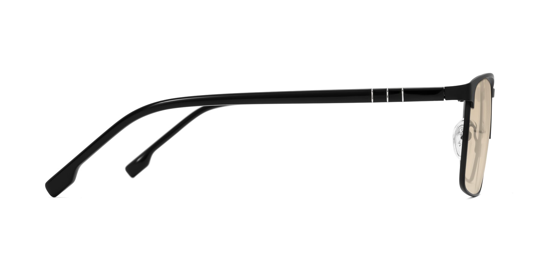 Side of Sampit in Matte Black with Light Brown Tinted Lenses
