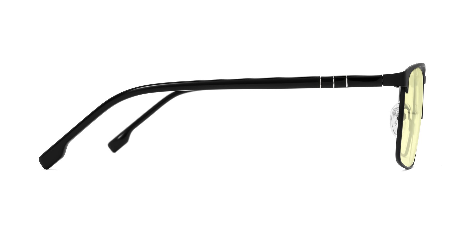 Side of Sampit in Matte Black with Light Yellow Tinted Lenses