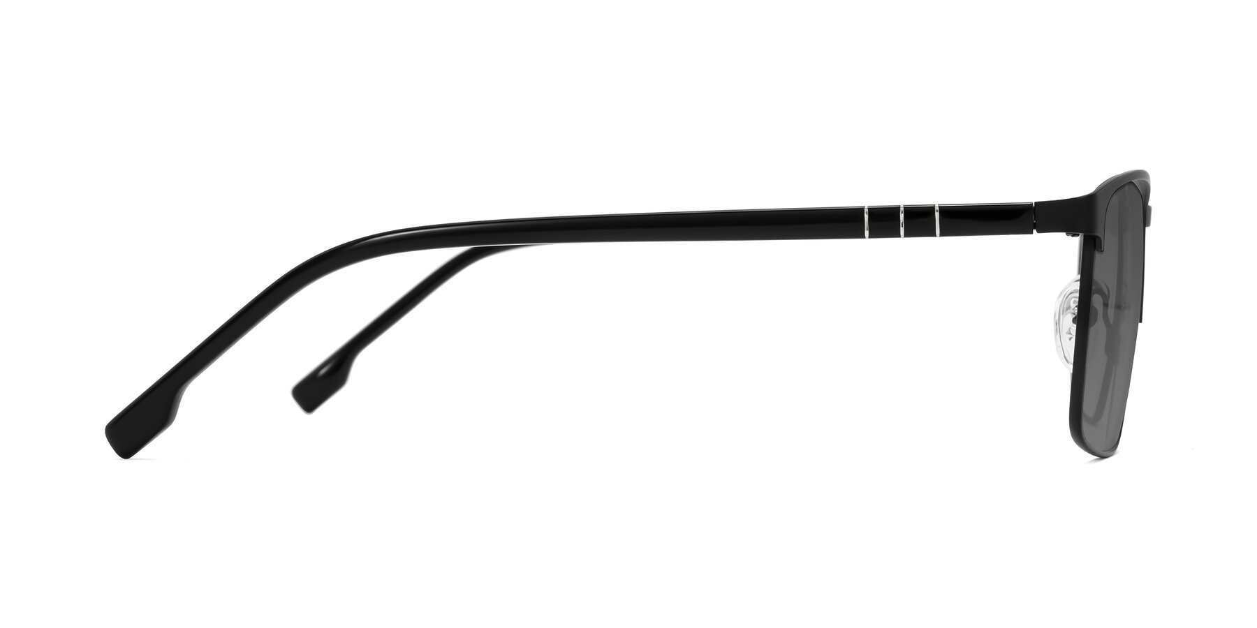 Side of Sampit in Matte Black with Medium Gray Tinted Lenses