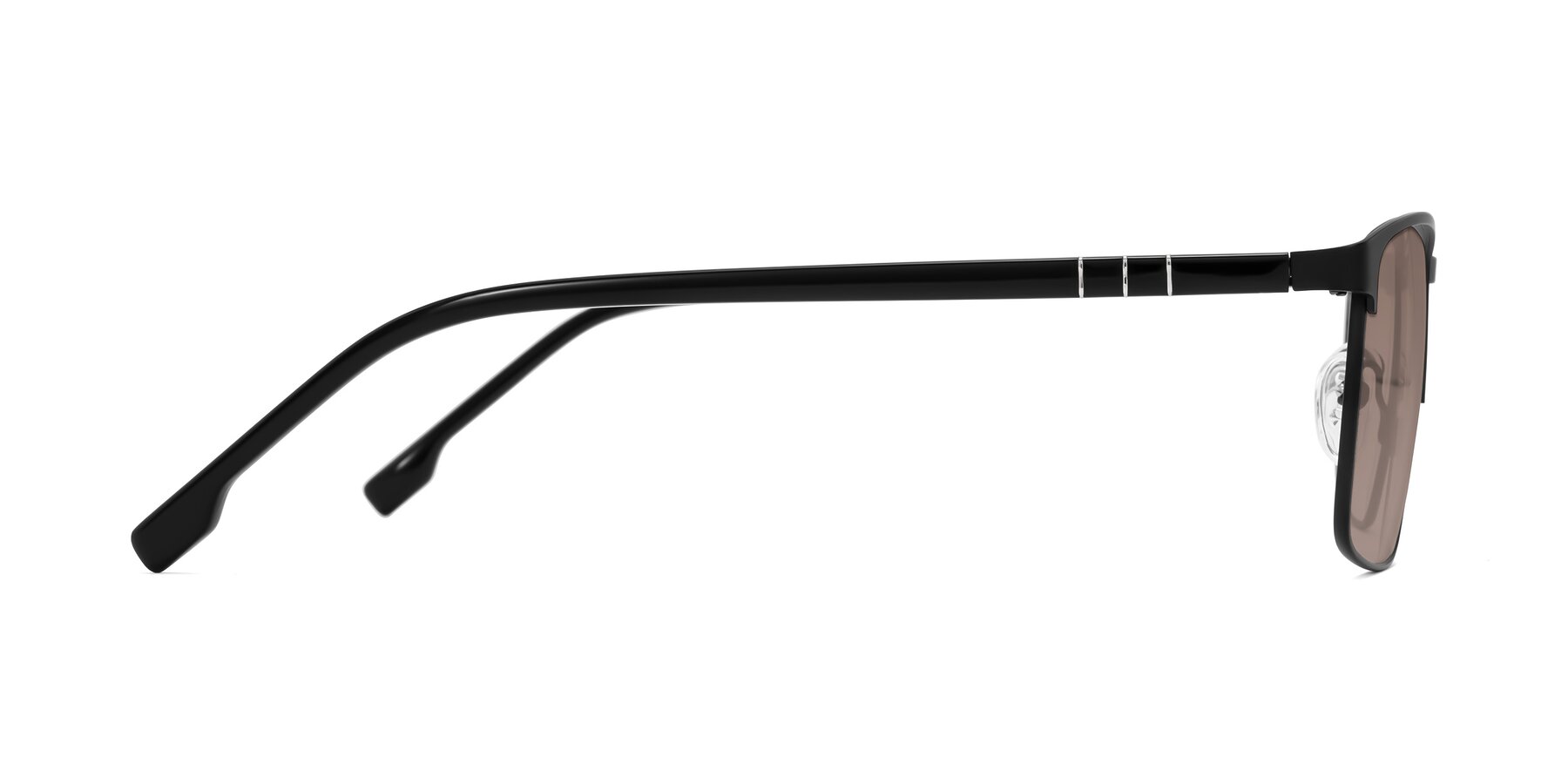 Side of Sampit in Matte Black with Medium Brown Tinted Lenses
