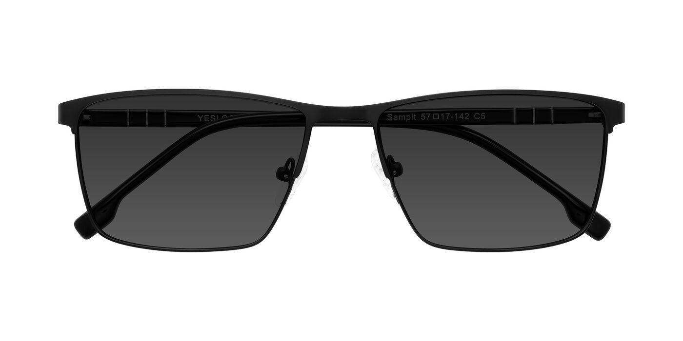 Sampit - Matte Black Tinted Sunglasses