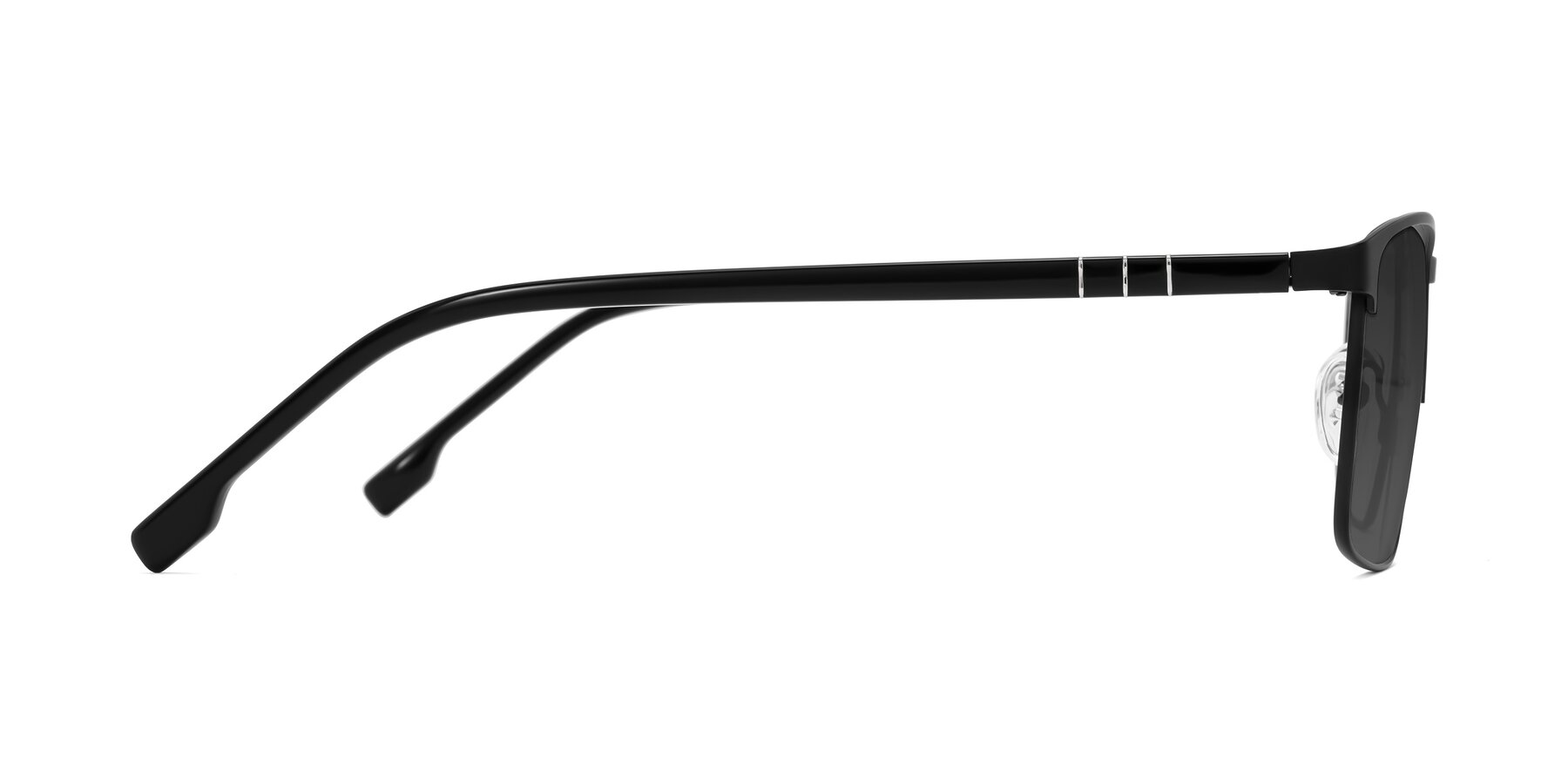 Side of Sampit in Matte Black with Gray Tinted Lenses