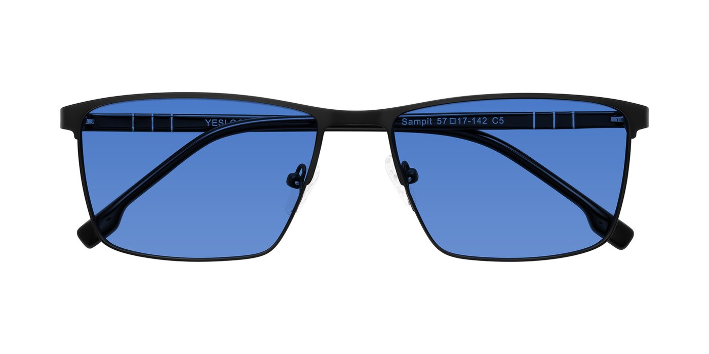 Sampit - Matte Black Tinted Sunglasses